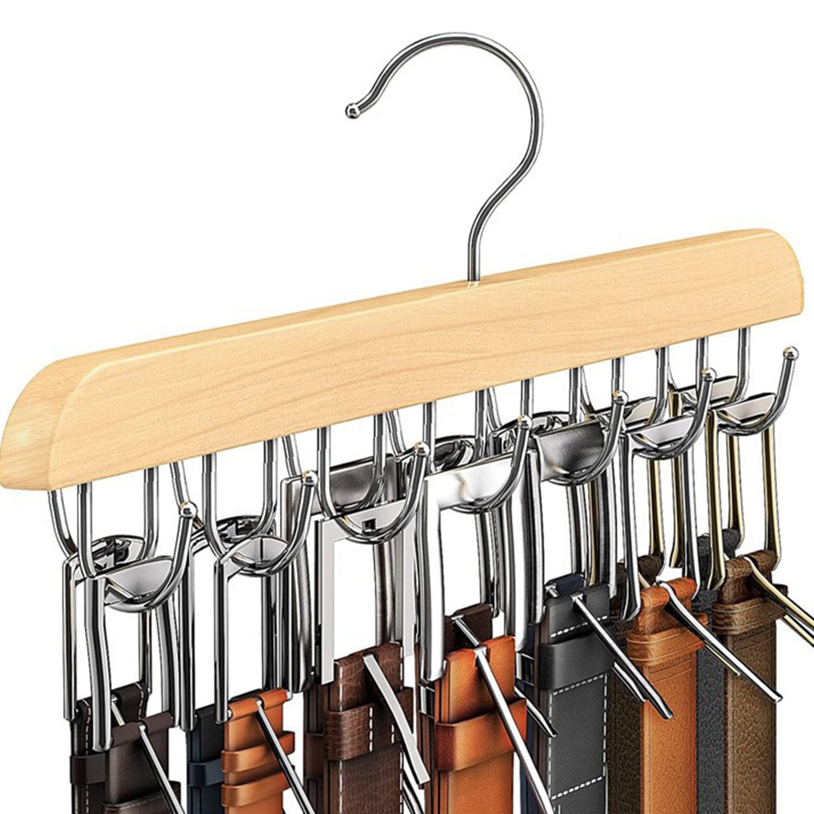 Men'S Accessories Wardrobe - Rack de cinto de madeira para
