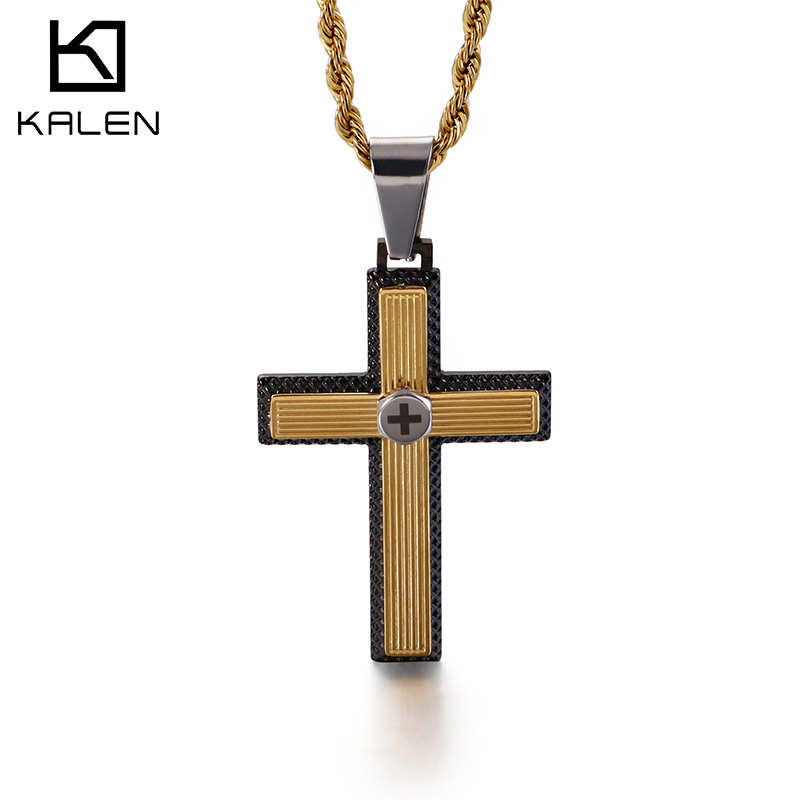 Men Accessories Singapore - Kalen hiphop cruz pingente colar masculino