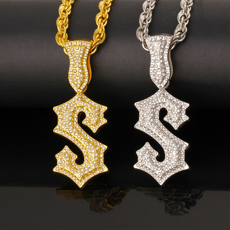 Men Accessories Singapore - Novo Colar Hip Hop com Letra