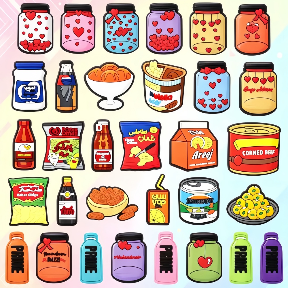Men'S Accessories Crocs - 32PCS Charms de Comida para Crocs,