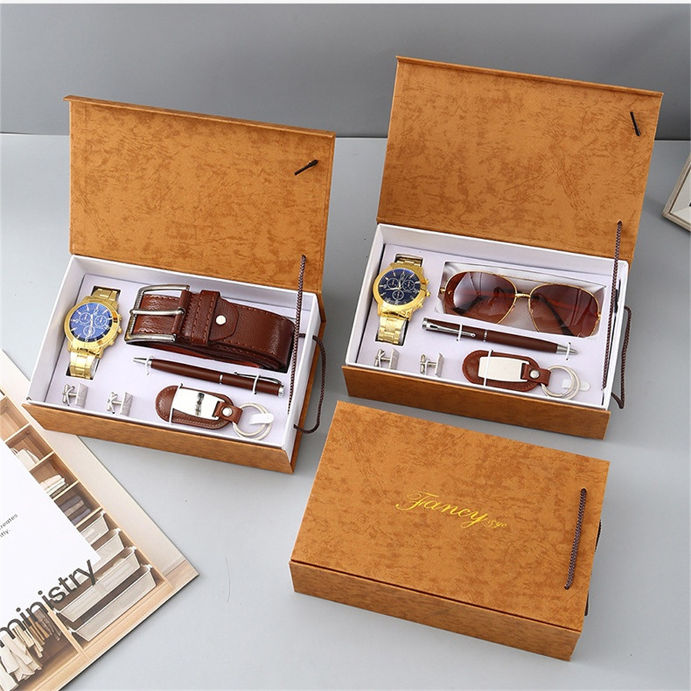 Cufflink Box Set - Novo relógio masculino conjunto de presente