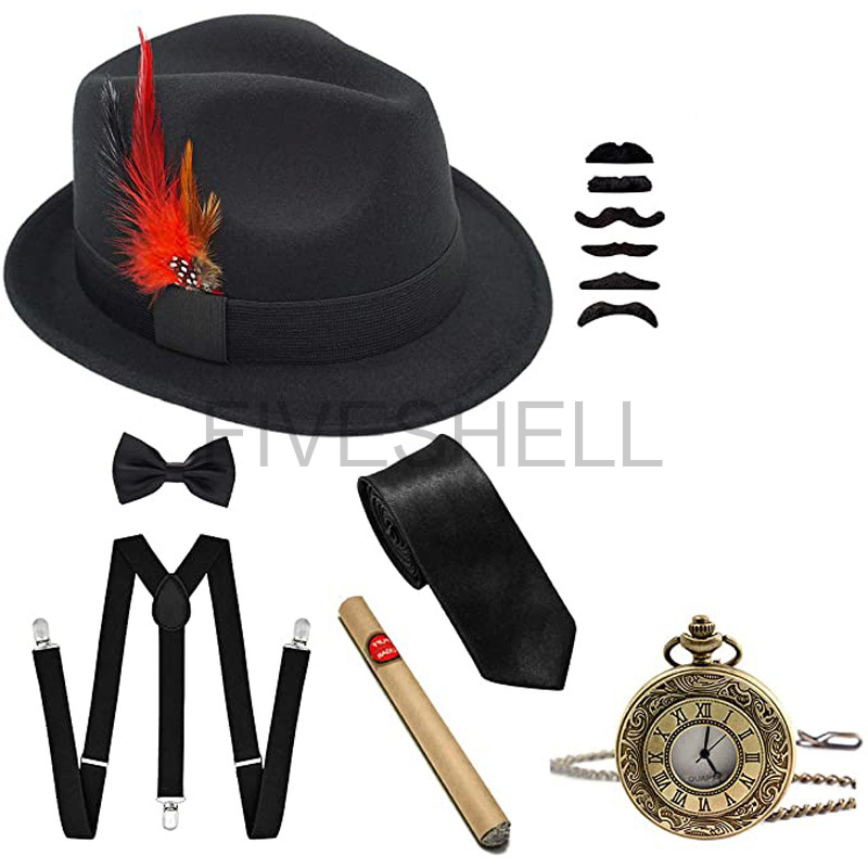 Men'S Accessories In The 1920S - Mens 1920s Gatsby Gangster Traje Acessórios