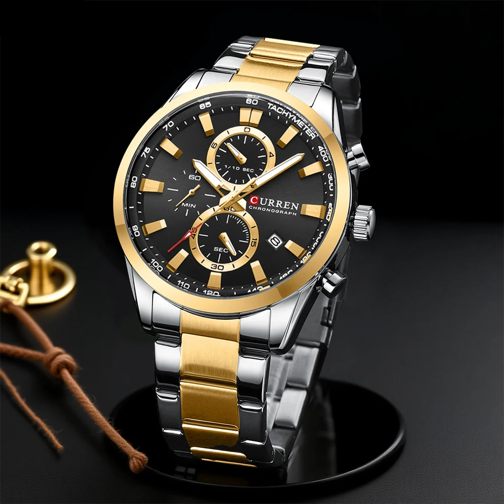 Men'S Accessories Fashion - CURREN Casual Quartz Chrono Sport Relógios