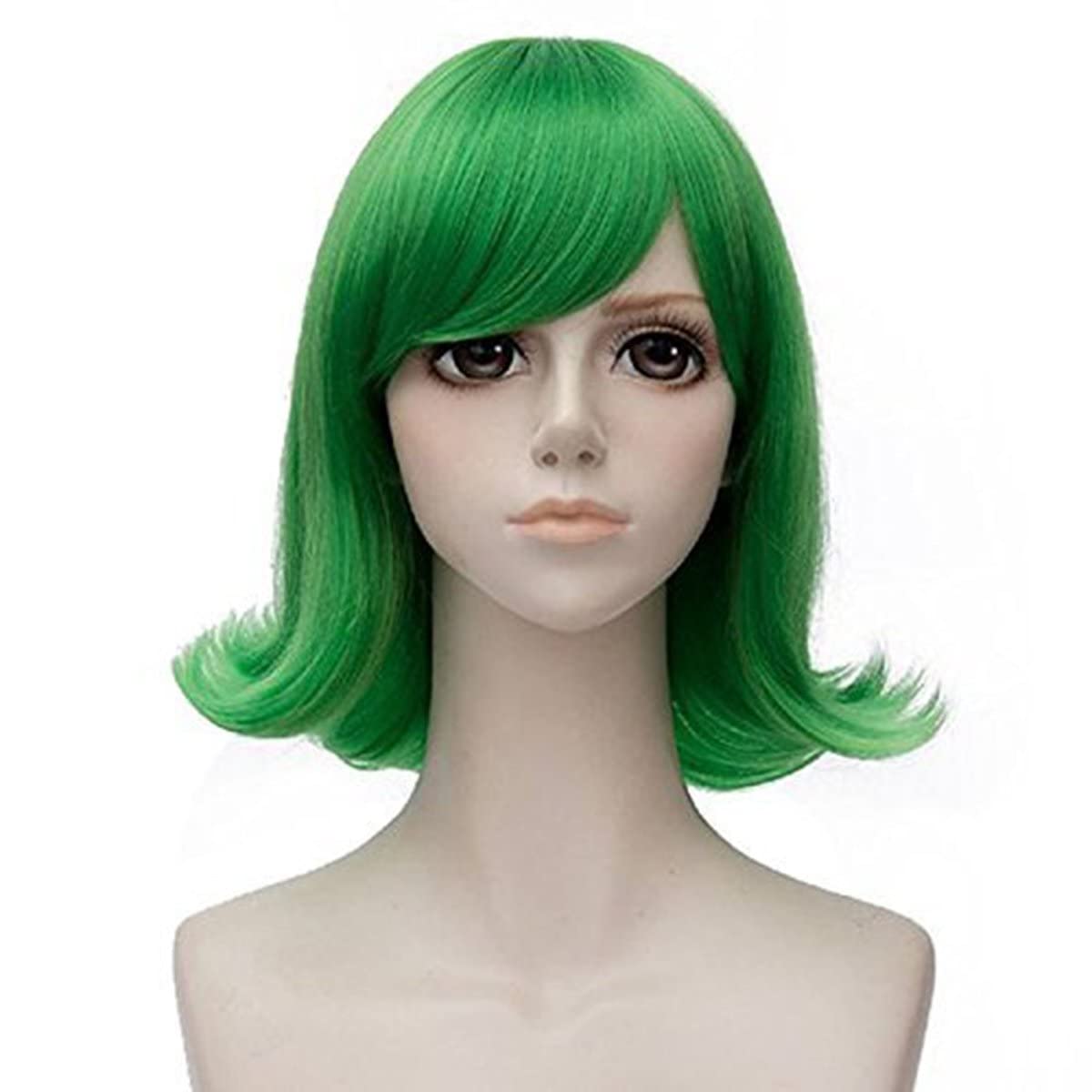 Men'S Vegan Accessories - Perucas Curtas Verdes Onduladas para Cosplay,