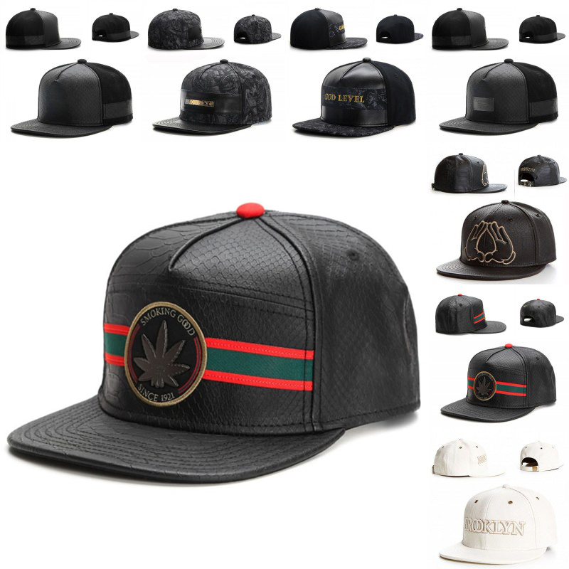 Men Accessories Brands - Boné de Couro da Marca Fashio