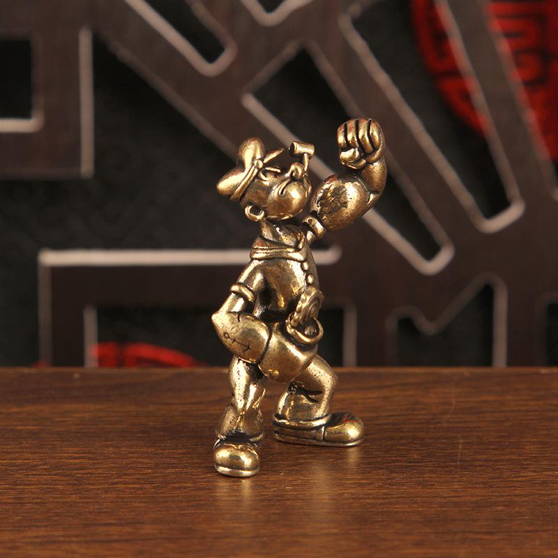 Men'S Accessories Office - 1/2 Peças Estatueta de Latão Popeye,