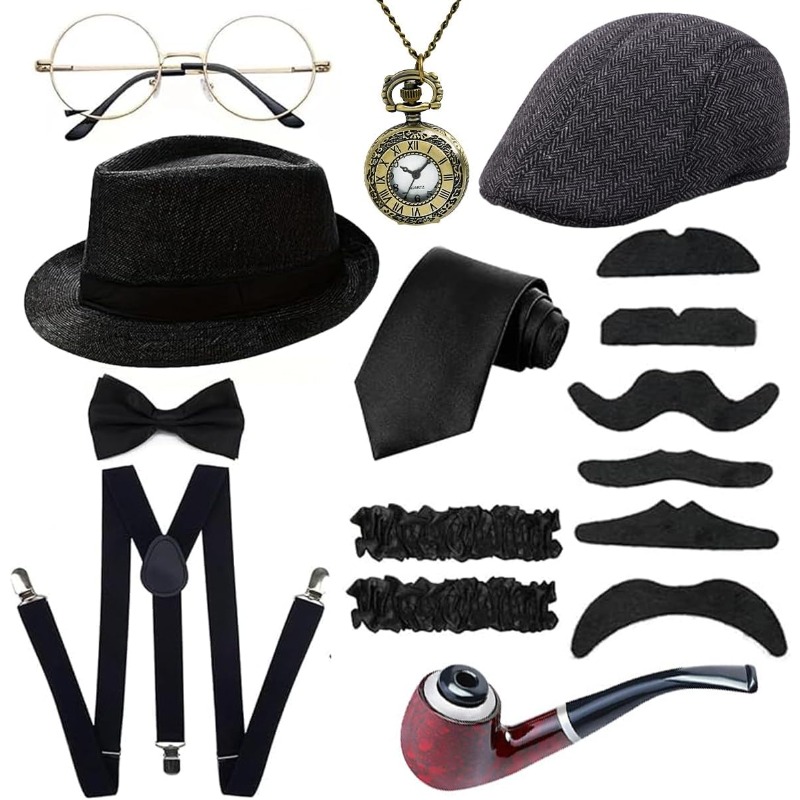 Men'S Accessories In The 1920S - Conjunto de Acessórios de Fantasia Masculina