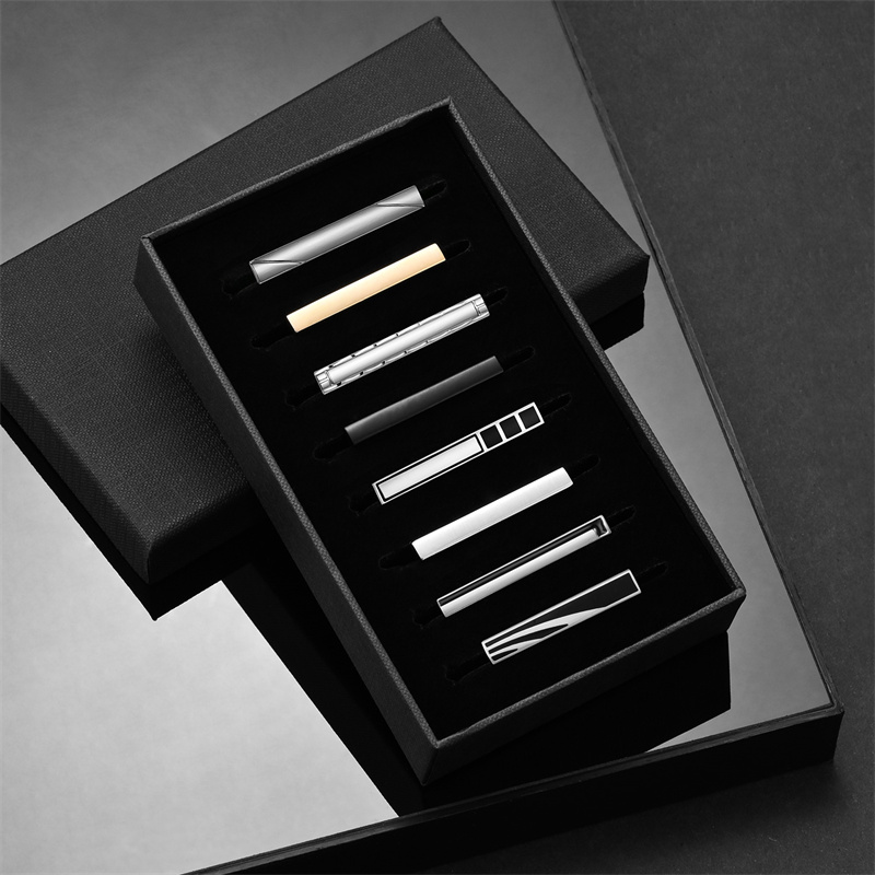 Cufflink Box Set - Conjunto de clipes de gravata curtos,