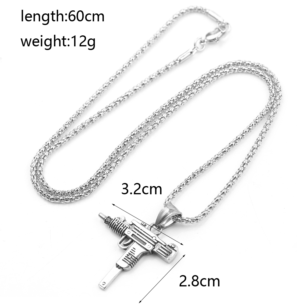 Colar Pingente de Arma de Fogo - Men'S Accessories Fashion avaliação e preço