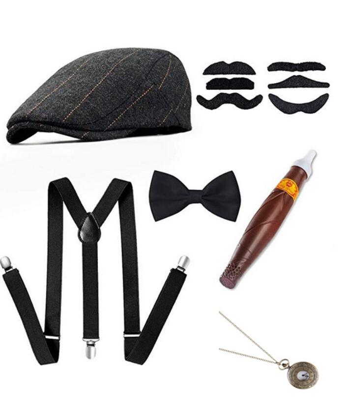Halloween Cosplay Gangster Set - Men'S Accessories In The 1920S avaliação e preço