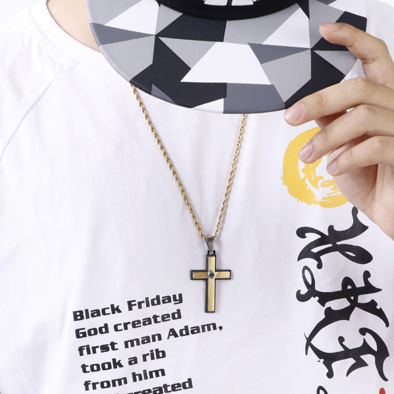 Kalen hiphop cruz pingente col - Men Accessories Singapore avaliação e preço