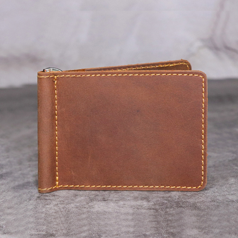 Carteira de couro genuíno arte - Bifold Leather Wallet avaliação e preço