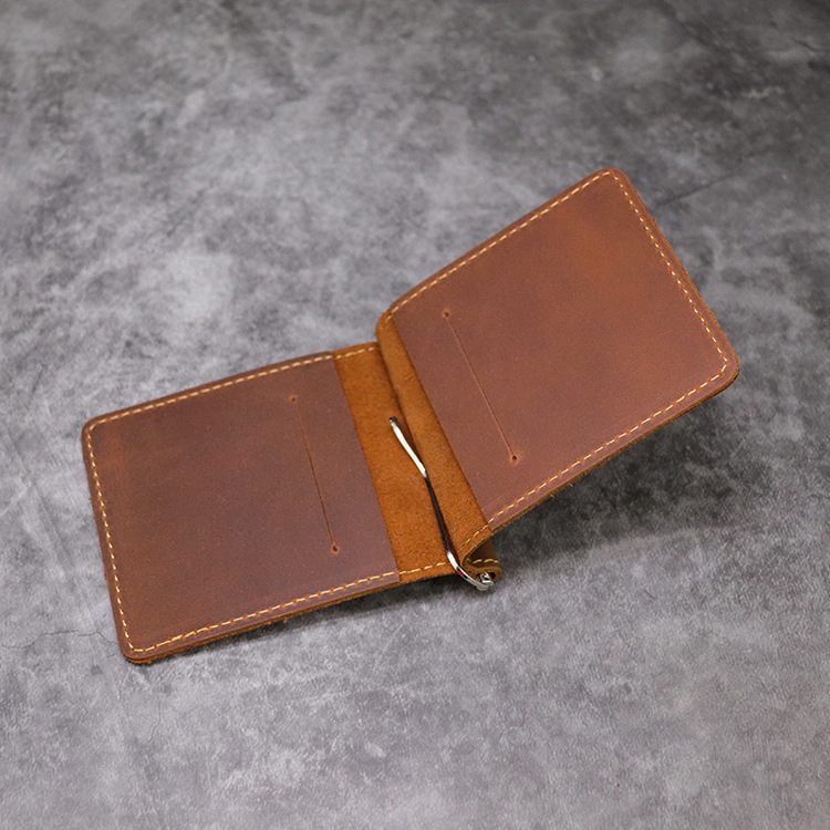 Carteira de couro genuíno arte - Bifold Leather Wallet avaliação e preço