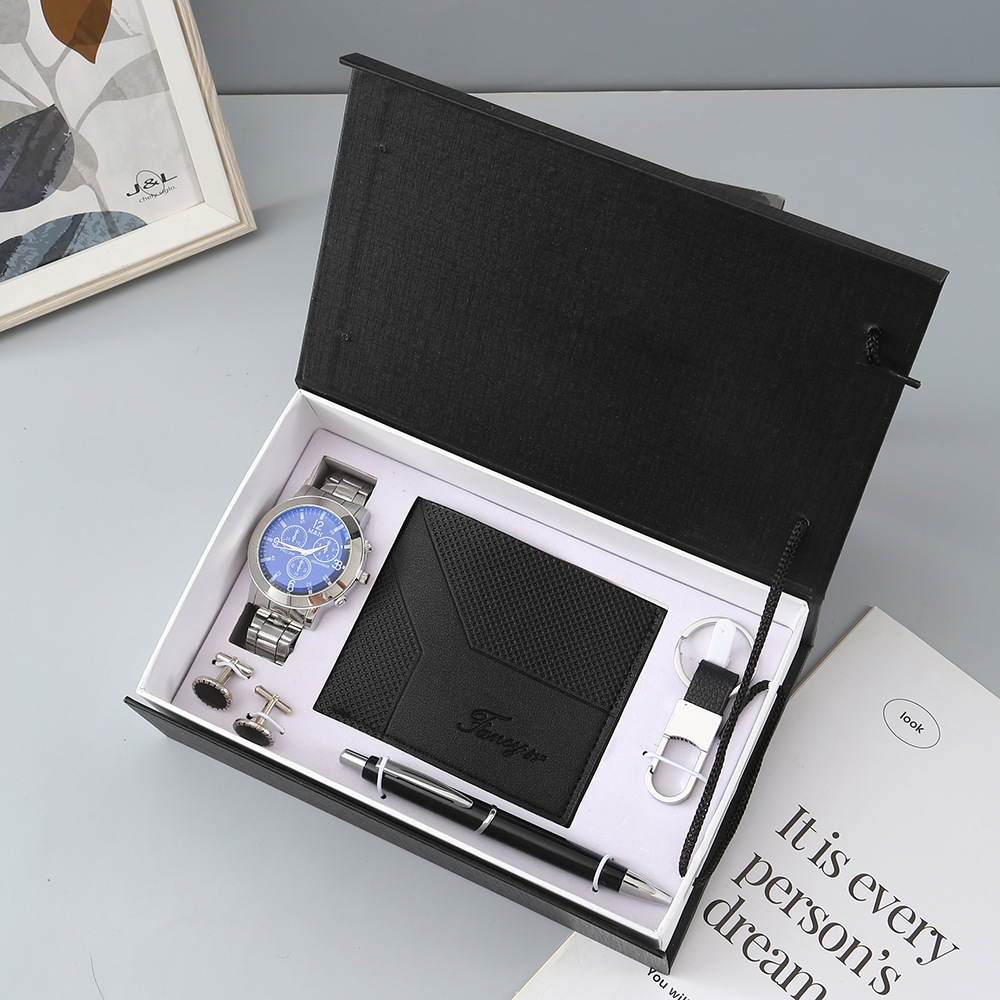 Novo relógio masculino conjunt - Cufflink Box Set avaliação e preço