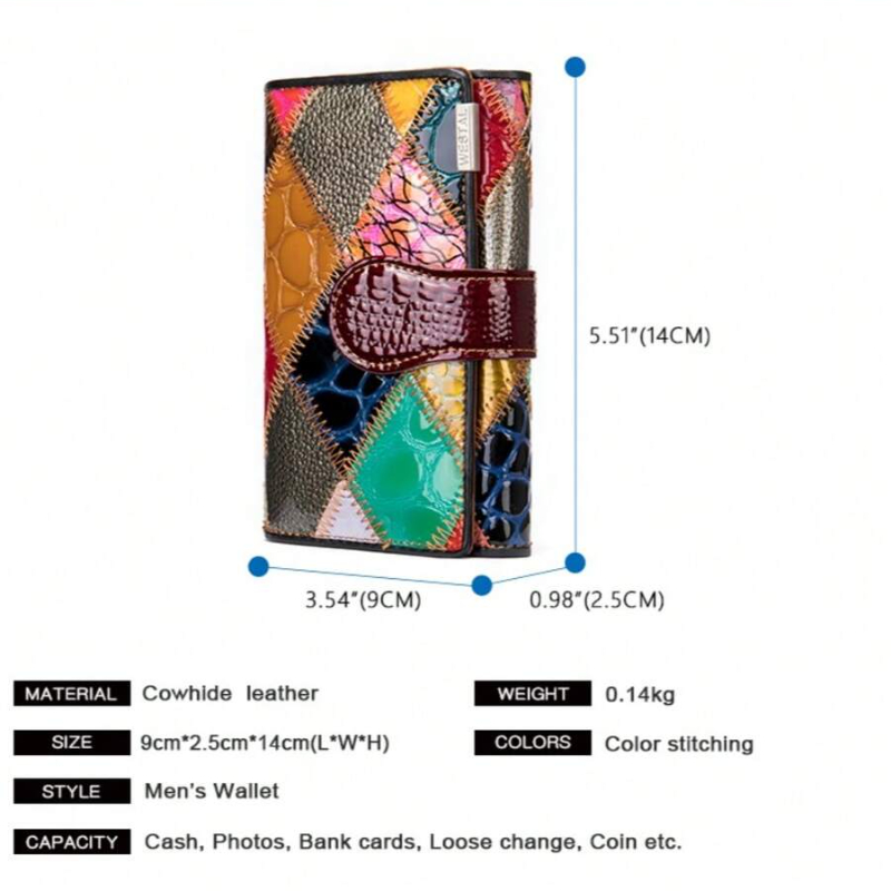 Bolsa Feminina Elegante Feita  - Bifold Leather Wallet avaliação e preço
