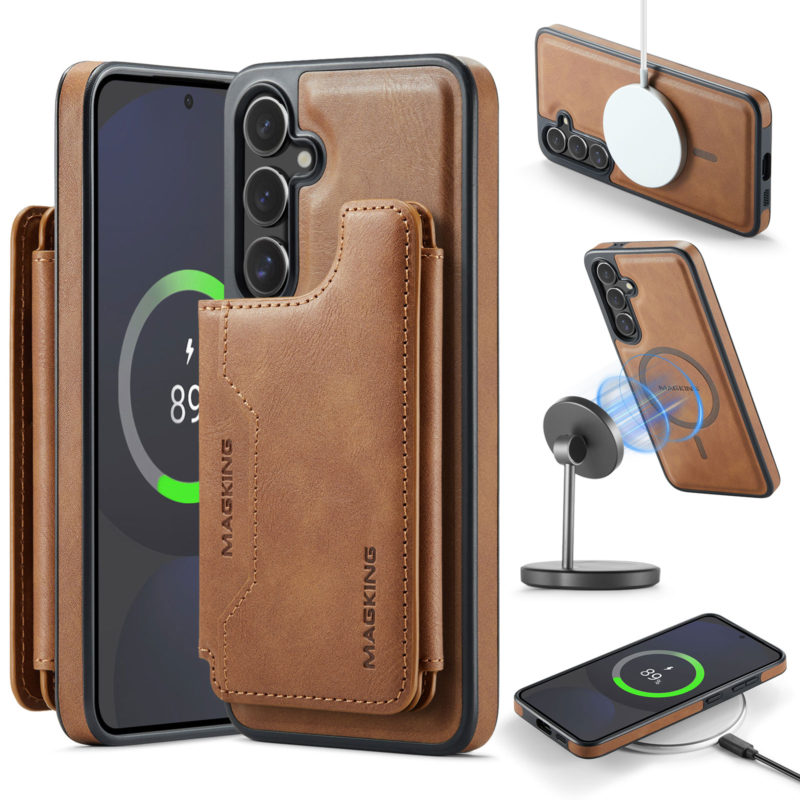 2 em 1 titular do cartão desta - Bifold Leather Wallet avaliação e preço