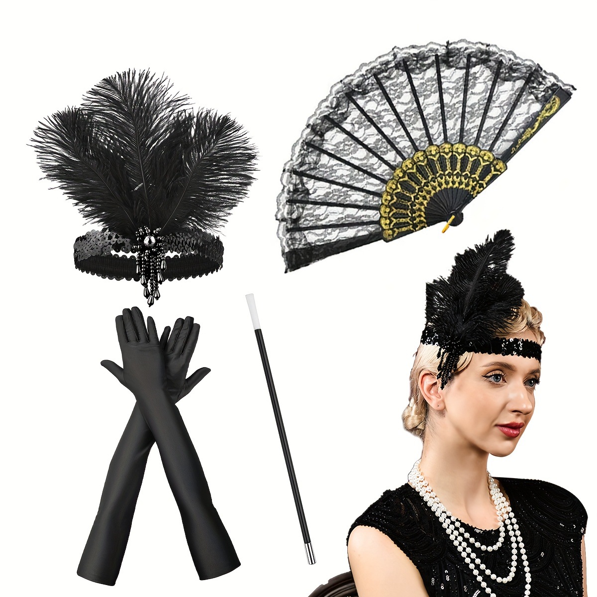 Conjunto de Fantasia Retrô Mas - Men'S Accessories In The 1920S avaliação e preço
