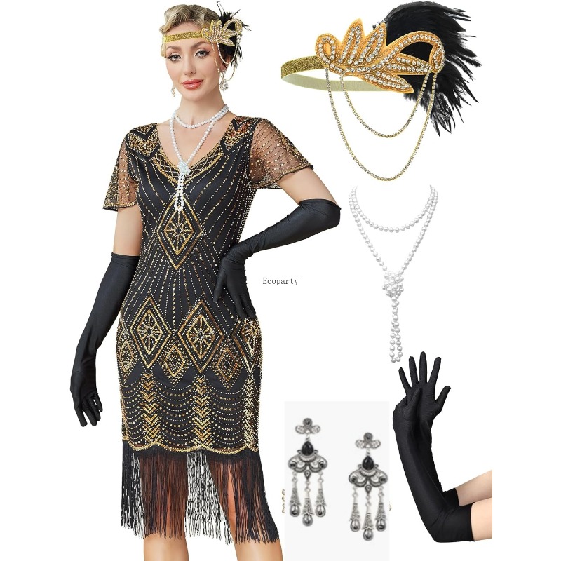 Vestidos dos anos 20 para mulh - Men'S Accessories In The 1920S avaliação e preço