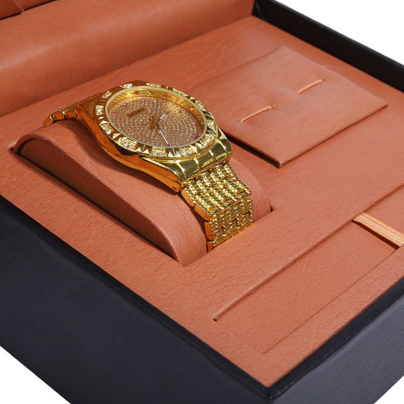 Caixa de Luxo em Couro PU para - Cufflink Box Set avaliação e preço