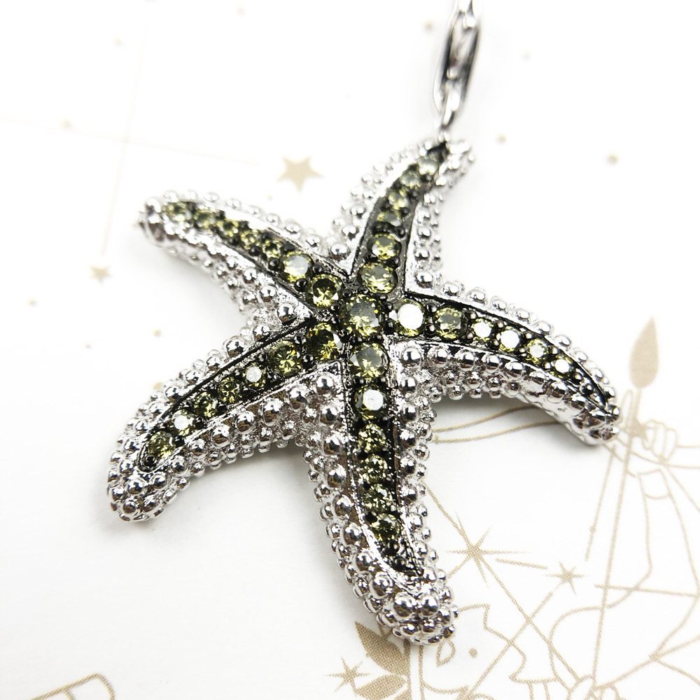 Pingente estrela do mar verde, - Men Accessories Brands avaliação e preço