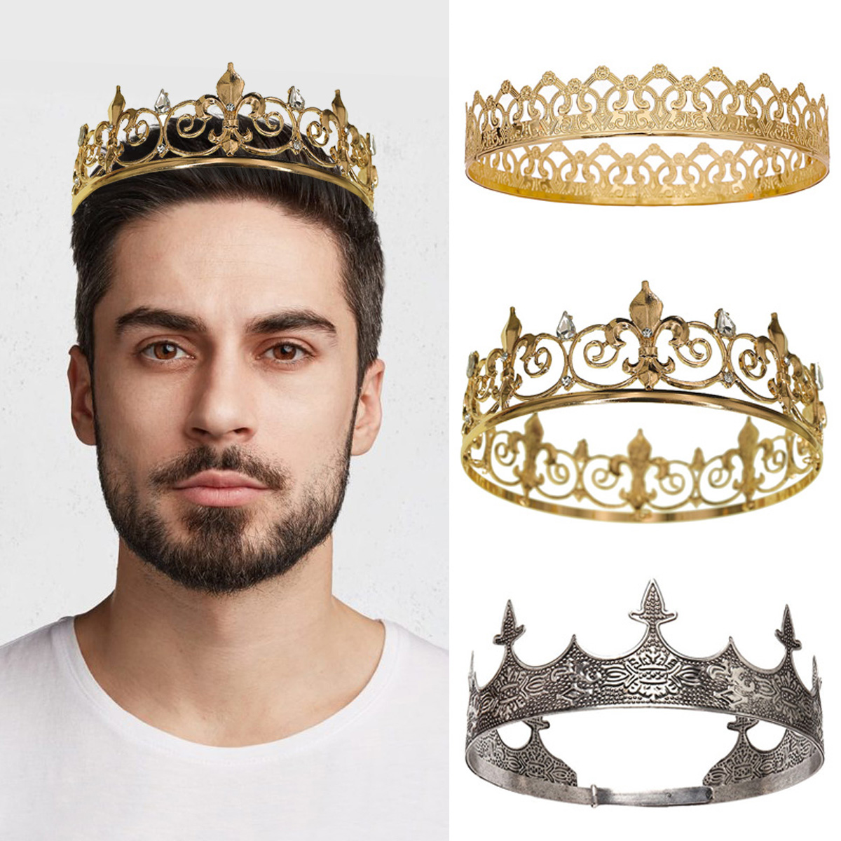 Coroa real king queen para hom - Men Accessories Hat avaliação e preço