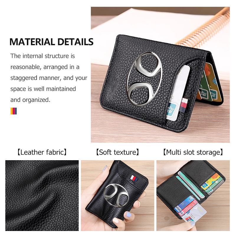 Carteira Masculina Bifold com  - Bifold Leather Wallet avaliação e preço