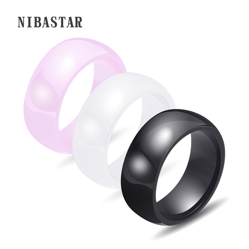 Venda quente 3 cores 8mm anéis - Men Accessories Online avaliação e preço