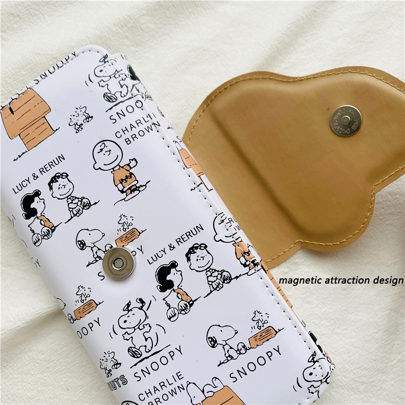 Carteira Snoopy em Couro PU, B - Bifold Leather Wallet avaliação e preço
